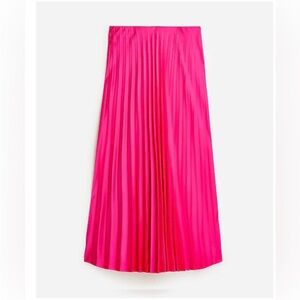 J.CREW Pleated Pull-on Pink Midi Skirt Size Small NWT